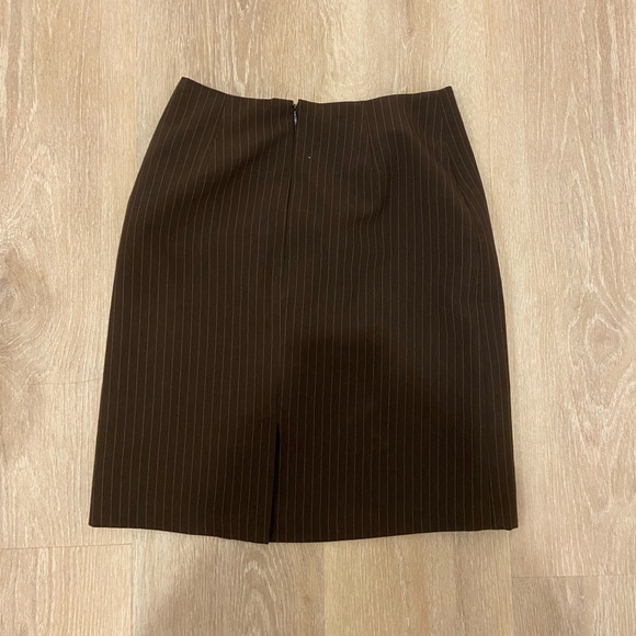 Brown Pinstripe Pencil Skirt size 6 - Picture 3 of 3